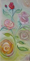 Flowers - A Roses Dialogue - Oil On Canvas