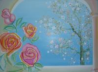 Flowers - Il Giardino Di Paola  Flowers And Love - Oil On Canvas