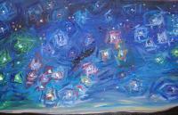 Starred Sky On Earth - Cielo Stellato Su Terra - Oil On Canvas Paintings - By Chiara Montorsi, Abstract Painting Artist