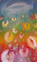 Flowers - Peace Dreaming Tulips - Oil On Canvas