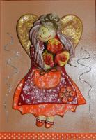 Flower Angiel - Salt Dough And Acrylic Other - By Anna Kupis, Inspirational Other Artist