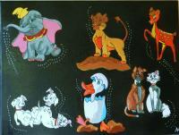 Disney Characters - Acrylic On Canvas Paintings - By Anna Kupis, Inspirational Painting Artist