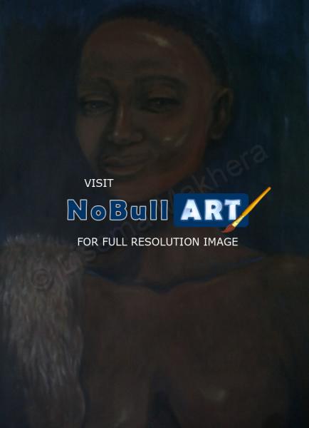 Basotho Still Portraiture - The Maiden - Acrylic On Canvas
