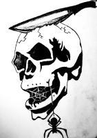 Skull Tattoo Design - Charcoal Drawings - By Taylor Hodge, Black And White Drawing Artist
