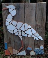 Cattle Egret - Mixed Ceramics - By George Docherty, Mosaic Ceramic Artist