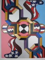 Veterans Day 2007  Hebrew Letter Aleph - Acrylic  Oil On Canvas Paintings - By Richard Rosenberg, Abstract Painting Artist