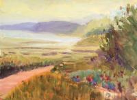 Pont Reyes Seashore Misty Morning - Oils Paintings - By Lillian Landivar-Torrico, Nature Painting Artist