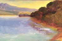 Tomales Bay Afternoon View - Oils Paintings - By Lillian Landivar-Torrico, Impressionistic Painting Artist