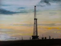 Oil Tower - Colors Paintings - By Louis Loo, Mixed Painting Artist