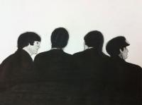 Beatles - Bw Paintings - By Louis Loo, Mixed Painting Artist