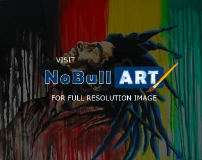 Portraits - Bob Marley Soul Rebel - Acrylics