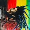 Bob Marley Soul Rebel - Acrylics Paintings - By Kusum Vij, Fine Art Abstract Painting Artist