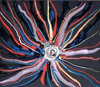 Supernova -40 X 36 - Latex On Canvas Paintings - By Rick Pasterchik, Abstract Painting Artist