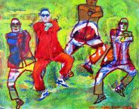 Gangnam Style I - Acrylic On Canvas Paintings - By Gien San Tan, Figurative Painting Artist
