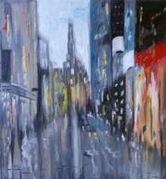 In The City - Oil Paintings - By Jacek Gaczkowski, Cityscape Painting Artist