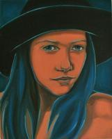 Gabriela - Oil On Linen Paintings - By Varvara Varvara, Pop-Art Painting Artist
