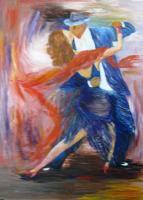 Tango 2 - Oil On Canvas Paintings - By Lloyd Charvis, Realism Painting Artist