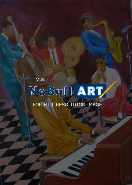 Music - Jazz - Oil On Canvas