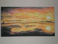 Sunrise - Acrylics Paintings - By Rafal Lewicki, Abstract Painting Artist