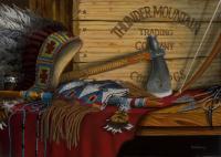 Thunder Mountain Trading Company - Oil On Canvas Paintings - By Robert Goldsberry, Realism Painting Artist