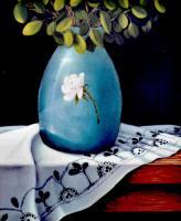 Still Life - The Rose Vase - Oil On Canvas