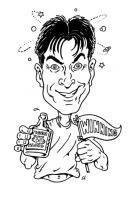 Caricature - Charlie Sheen - Ink
