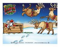 Santas Outhouse Adventure - Ink Line With Photoshop Color Other - By Alan Mac Bain, Cartoon Other Artist