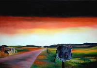 Route 66 - Oil On Canvas Paintings - By Peter Seminck, Impressionism Painting Artist