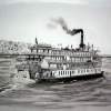The Delta Queen - Ink Drawings - By Richard Hall, Ink Drawings Drawing Artist