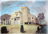 Villa Katherine Castle - Mixed Media Mixed Media - By Richard Hall, Ink Drawings Mixed Media Artist