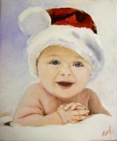 Little Smile - Oil On Canvas Paintings - By Cublesan Maria Doina, Expressionism Painting Artist