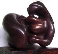 Reclining Figure II - Wood Sculptures - By Gordon Adams, Wood Carving Sculpture Artist