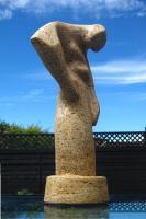 Stooping Figure Iiib - Reconstituted Stone Sculptures - By Gordon Adams, Direct Carving Sculpture Artist