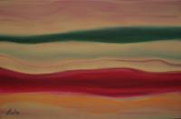 Sunrise - Bora Bora Series - Oil Paintings - By Leslie Mcdaniel, Abstract Painting Artist
