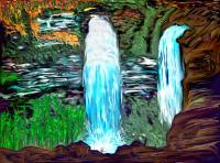Tennessee State Falls Se - Computer Paintings - By Brenda Spencer, Scenery Painting Artist