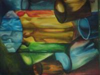 Sides And Shades 2010 - Oil On Canvas Paintings - By Sukhmani Boparai, Abstract Painting Artist