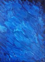 Quite Blue Water - Oil On Canvas Paintings - By Martin Hill, Abstract Painting Artist