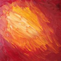 Fireball - Oil On Canvas Paintings - By Martin Hill, Abstract Painting Artist