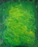 Green Water - Oil On Canvas Paintings - By Martin Hill, Abstract Painting Artist