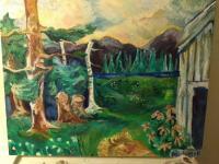 Landscape - Vermont Landscapehalf Finished - Oil Painting