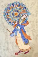 Khatoon - Gouache Watercolor Paintings - By Farzaneh Ebadifard, Persian Miniature Painting Artist
