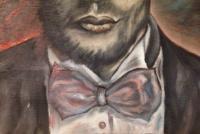 Tuxified And Bow Tied - Oil On Wood Paintings - By Dani T, Realism Painting Artist