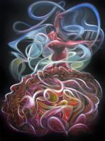 Flamenco - Oils Oilbar Paintings - By Gavin Mayhew, Expressionism Painting Artist