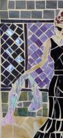 Golightly Into That Good Night - Stained Glass Mosaic Paintings - By Tatiana Isotov, Glass Mosaic Painting Painting Artist