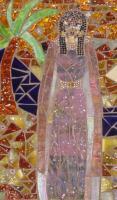 Cleo As Fashion Icon - Stained Glass Mosaic Paintings - By Tatiana Isotov, Glass Mosaic Painting Painting Artist