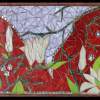 Magnolias And Valentines - Stained Glass Mosaic Paintings - By Tatiana Isotov, Glass Mosaic Painting Painting Artist