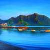Kaneohe Bay - Early Morn - Oil On Canvas Paintings - By Joseph Ruff, Realism Painting Artist