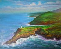 Kiluea Lighthouse -Kauai - Prof Qlty Oil On 3X P Cnv Paintings - By Joseph Ruff, Immpresionism Painting Artist