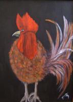 Le Coq Cuivr - Acrylic Paintings - By Lise-Marielle Fortin, Impressionnisme Painting Artist