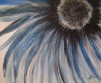 Fleur Bleue - Acrylic Paintings - By Lise-Marielle Fortin, Impressionnisme Painting Artist